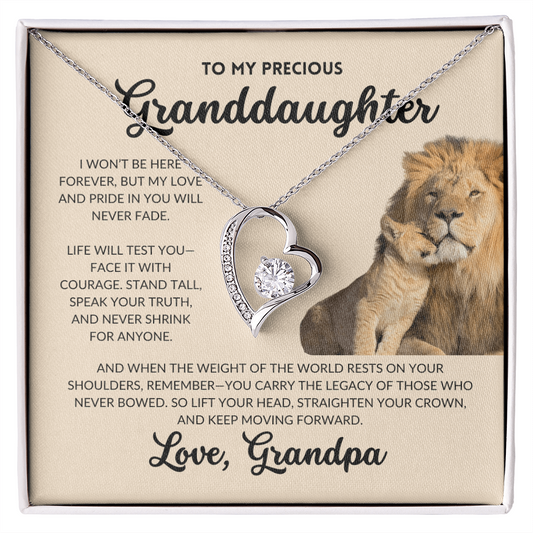 Eternal Love Necklace - To Granddaughter, From Grandpa