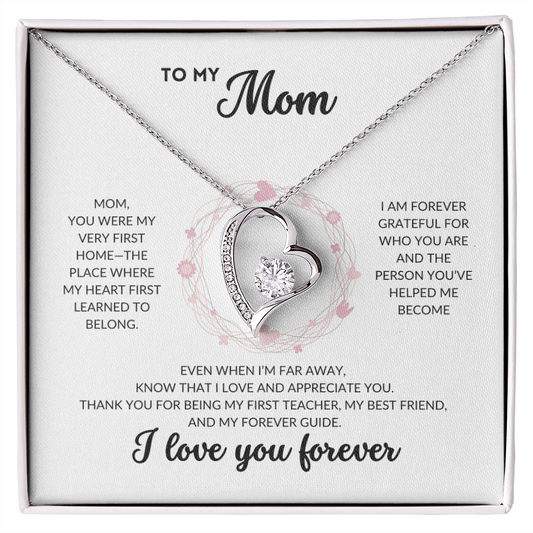 Eternal Love Necklace - To my Mom (White Background)