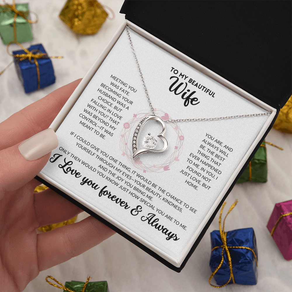 Eternal Love Necklace - To My Wife (White Background)