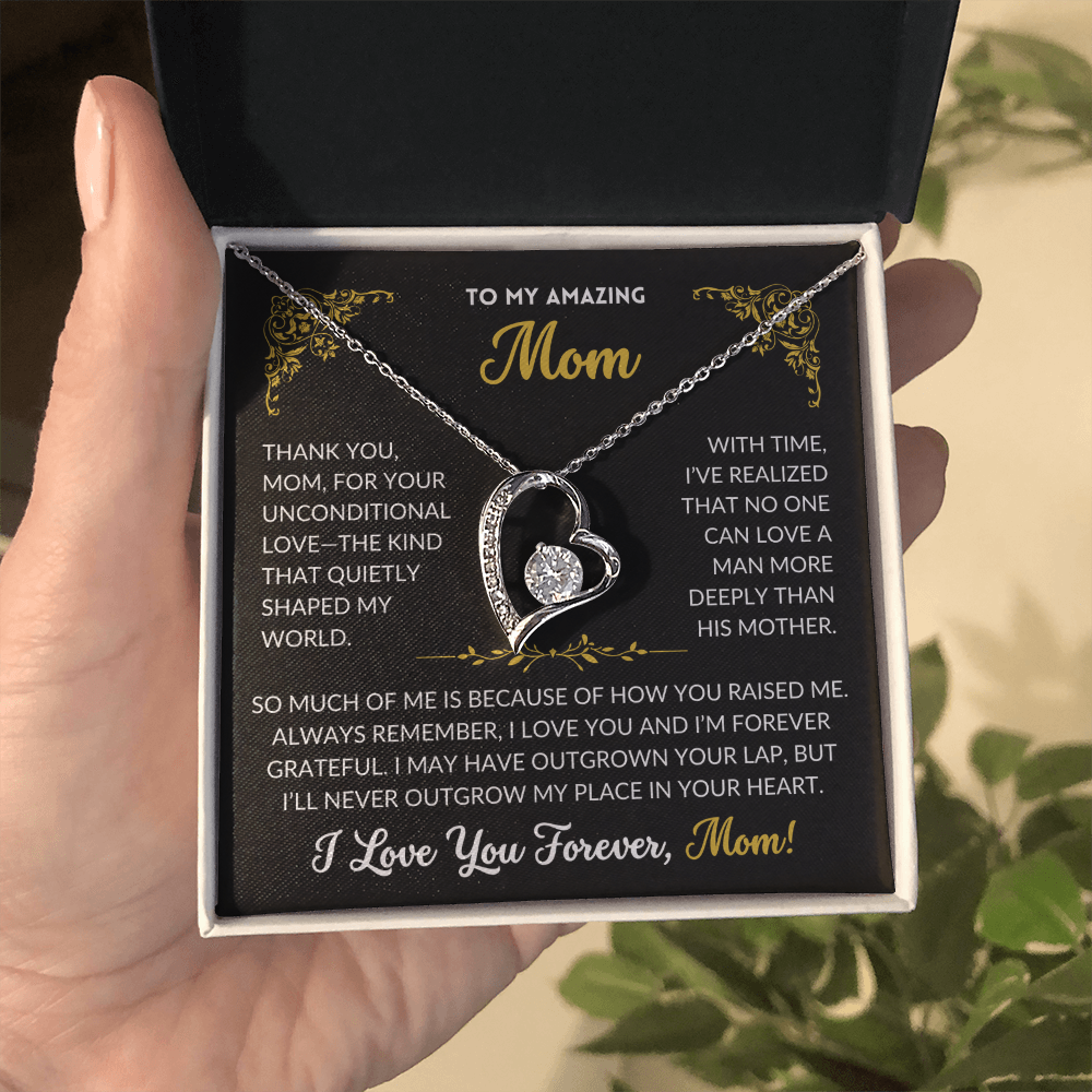 I Love You Forever - To My Mom, From Son (Black Background)