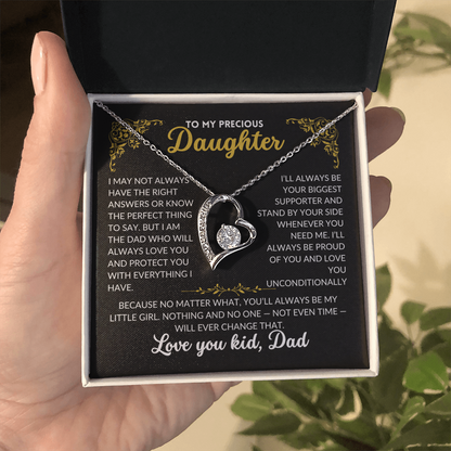 To My Precious Daughter - You'll Always Be My Little Girl (Black Background)
