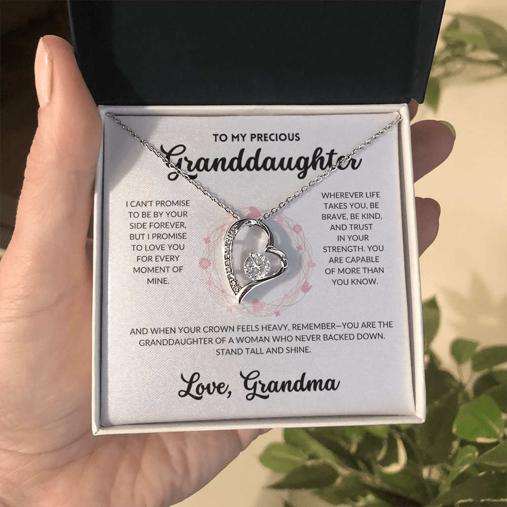 Eternal Love Necklace - To My Granddaughter, From Grandma (White Background)