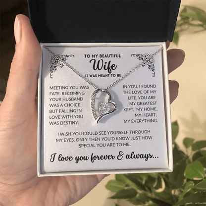 To My Wife - It Was Meant To Be (Forever Love Necklace)