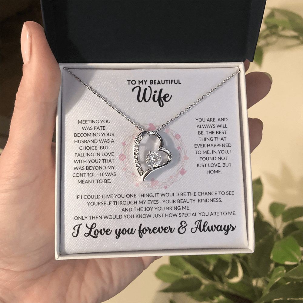 Eternal Love Necklace - To My Wife (White Background)