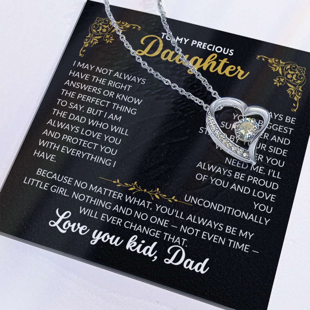 To My Precious Daughter - You'll Always Be My Little Girl (Black Background)