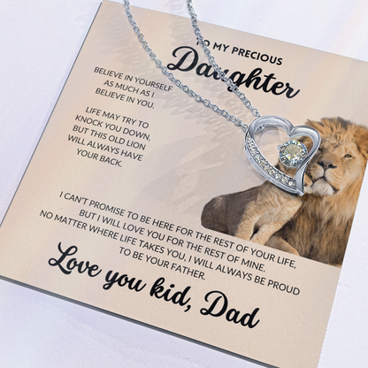 Eternal Love Necklace - To My Daughter, From Dad