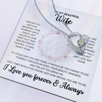 Eternal Love Necklace - To My Wife (White Background)