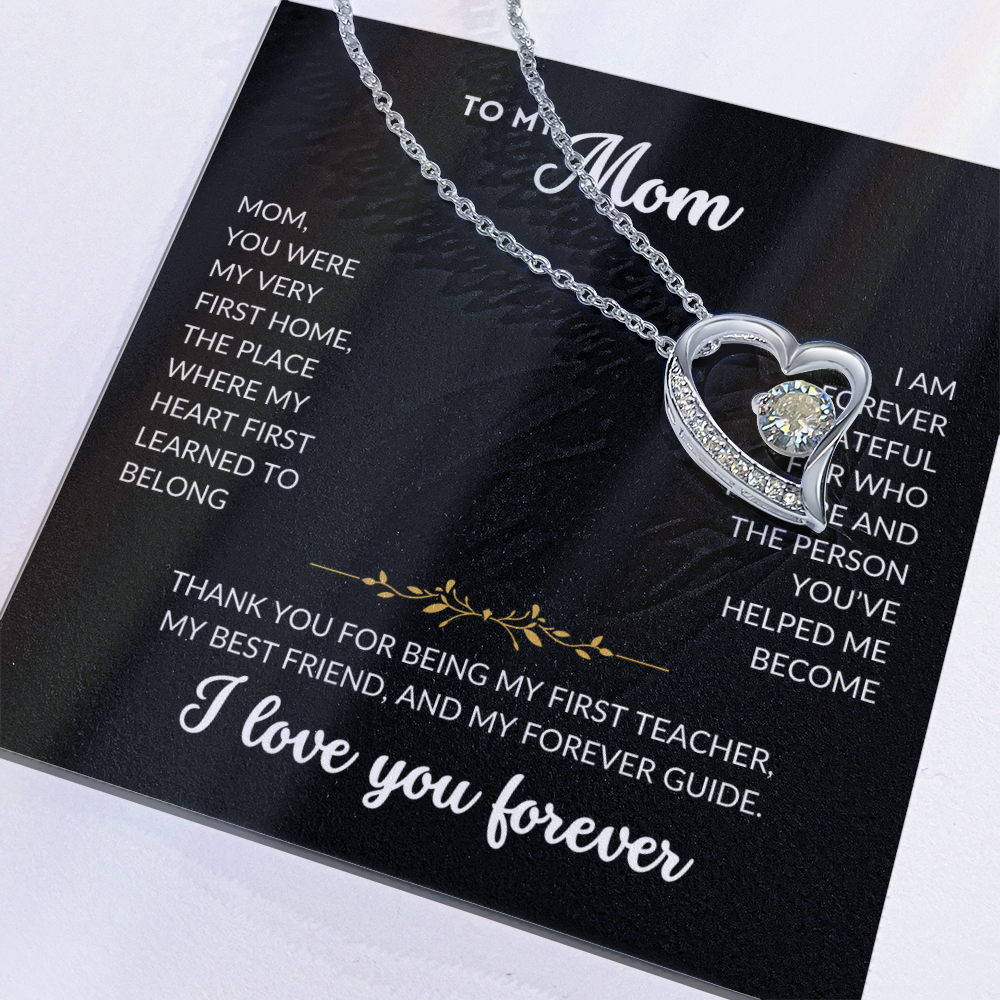 Forever Love Necklace - To My Mom (Black Background)