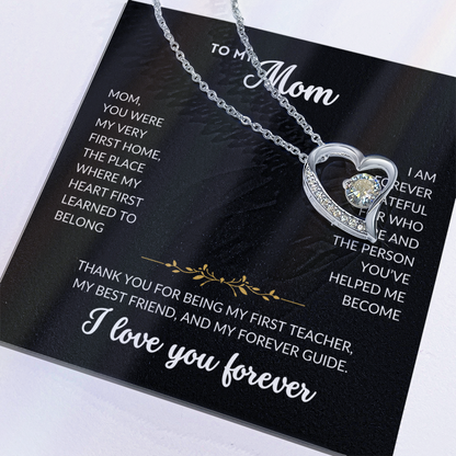 Forever Love Necklace - To My Mom (Black Background)