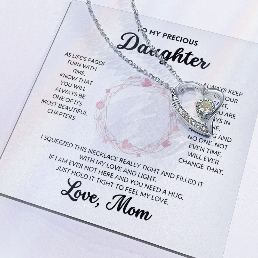 Eternal Love Necklace - To My Daughter, From Mom (White Background)