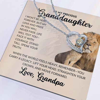 Forever Love Necklace - To My Granddaughter, From Grandpa