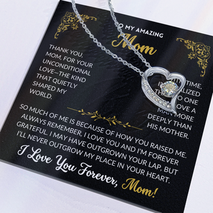 I Love You Forever - To My Mom, From Son (Black Background)
