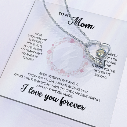 Eternal Love Necklace - To my Mom (White Background)