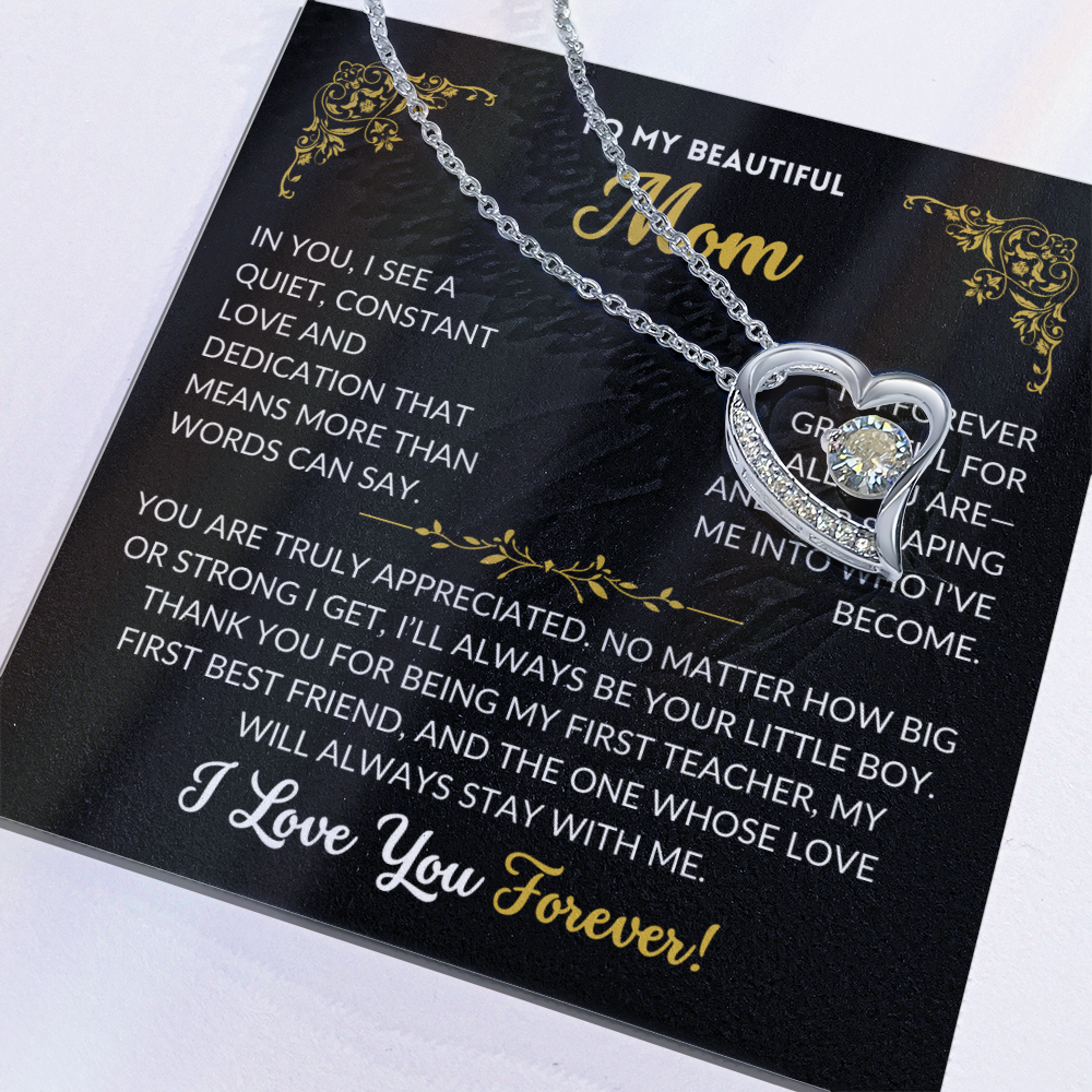 To My First Best Friend - To My Mom, From Son (Black Background)