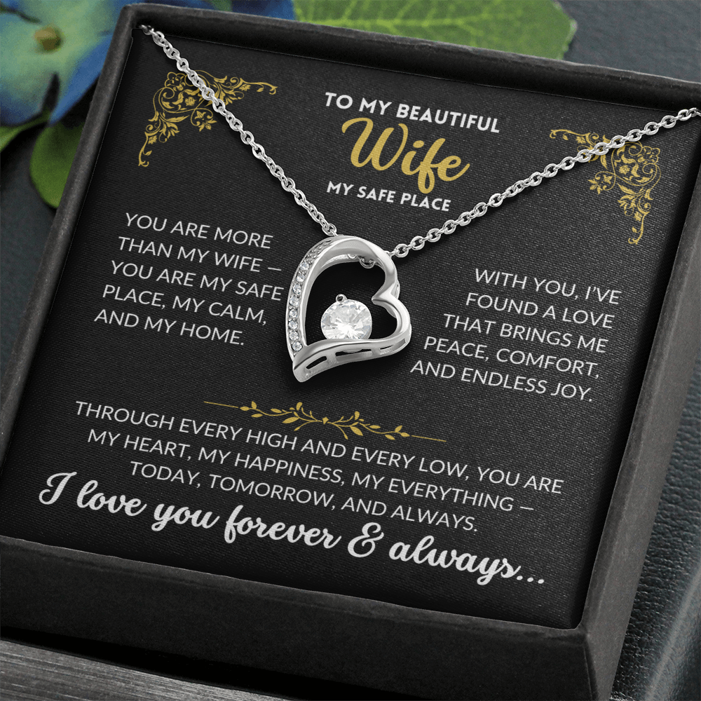 To My Beautiful Wife - My Safe Place (Black Background)