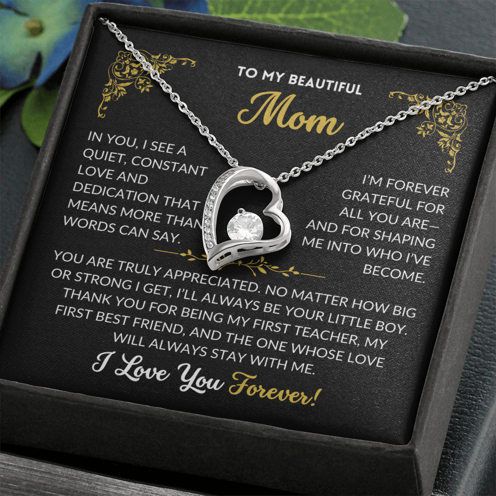 To My First Best Friend - To My Mom, From Son (Black Background)