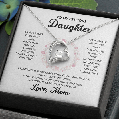 Eternal Love Necklace - To My Daughter, From Mom (White Background)