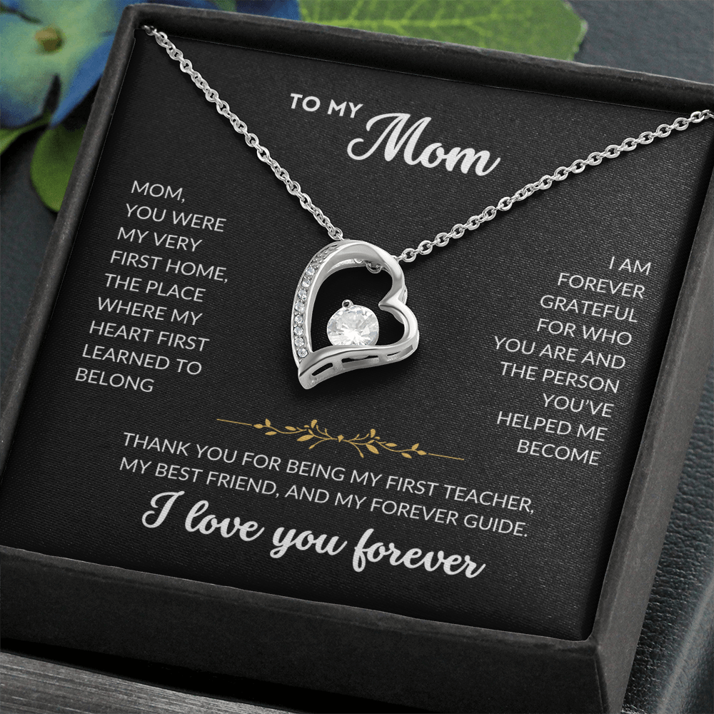Forever Love Necklace - To My Mom (Black Background)