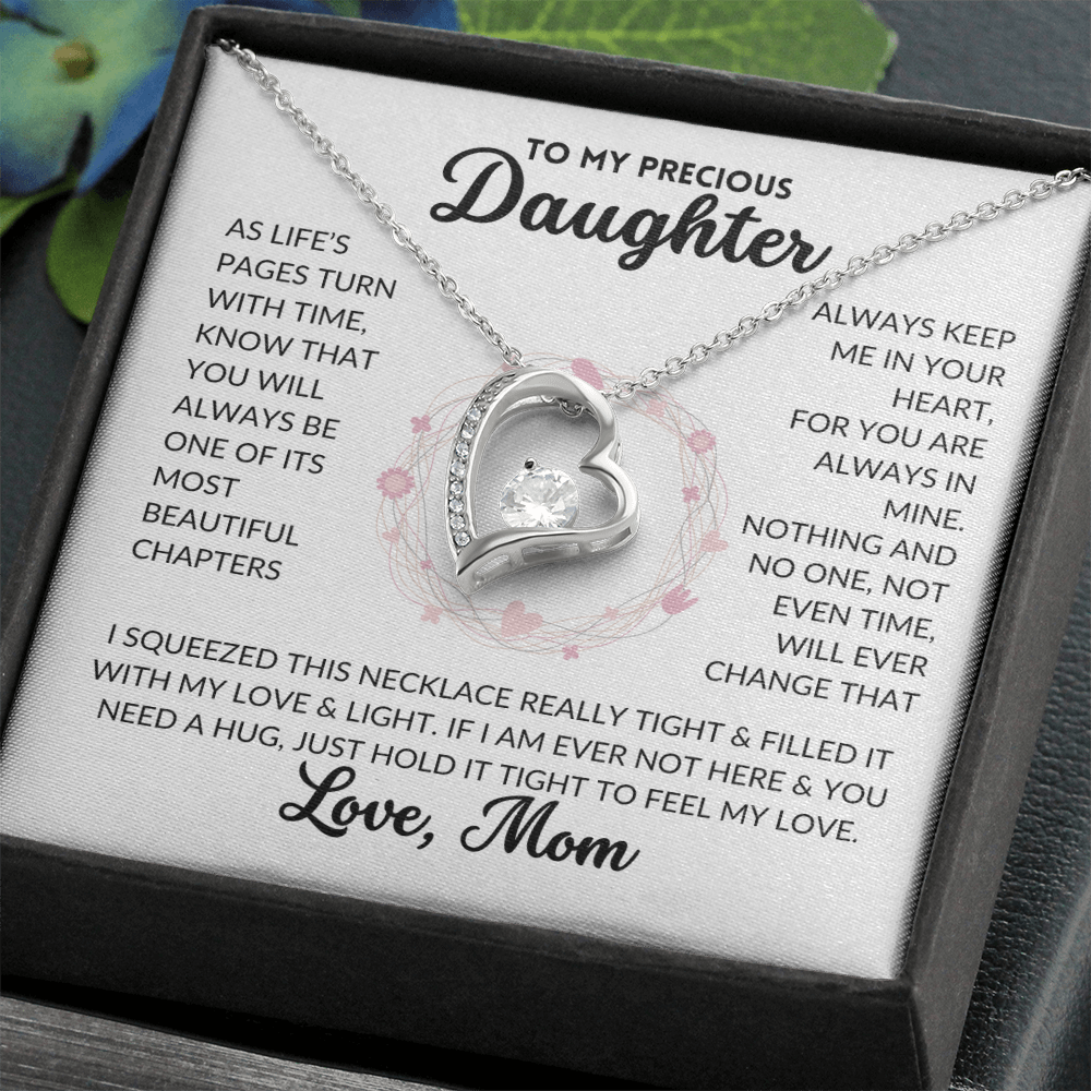 Forever Love Necklace - To My Daughter, From Mom (White Background)