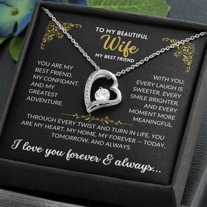 To My Beautiful Wife - My Best Friend (Black Background)