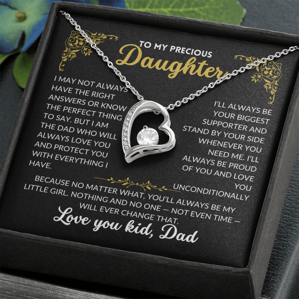 To My Precious Daughter - You'll Always Be My Little Girl (Black Background)