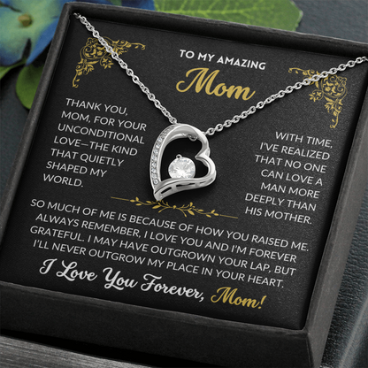 I Love You Forever - To My Mom, From Son (Black Background)