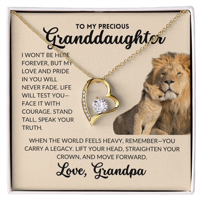 Forever Love Necklace - To My Granddaughter, From Grandpa