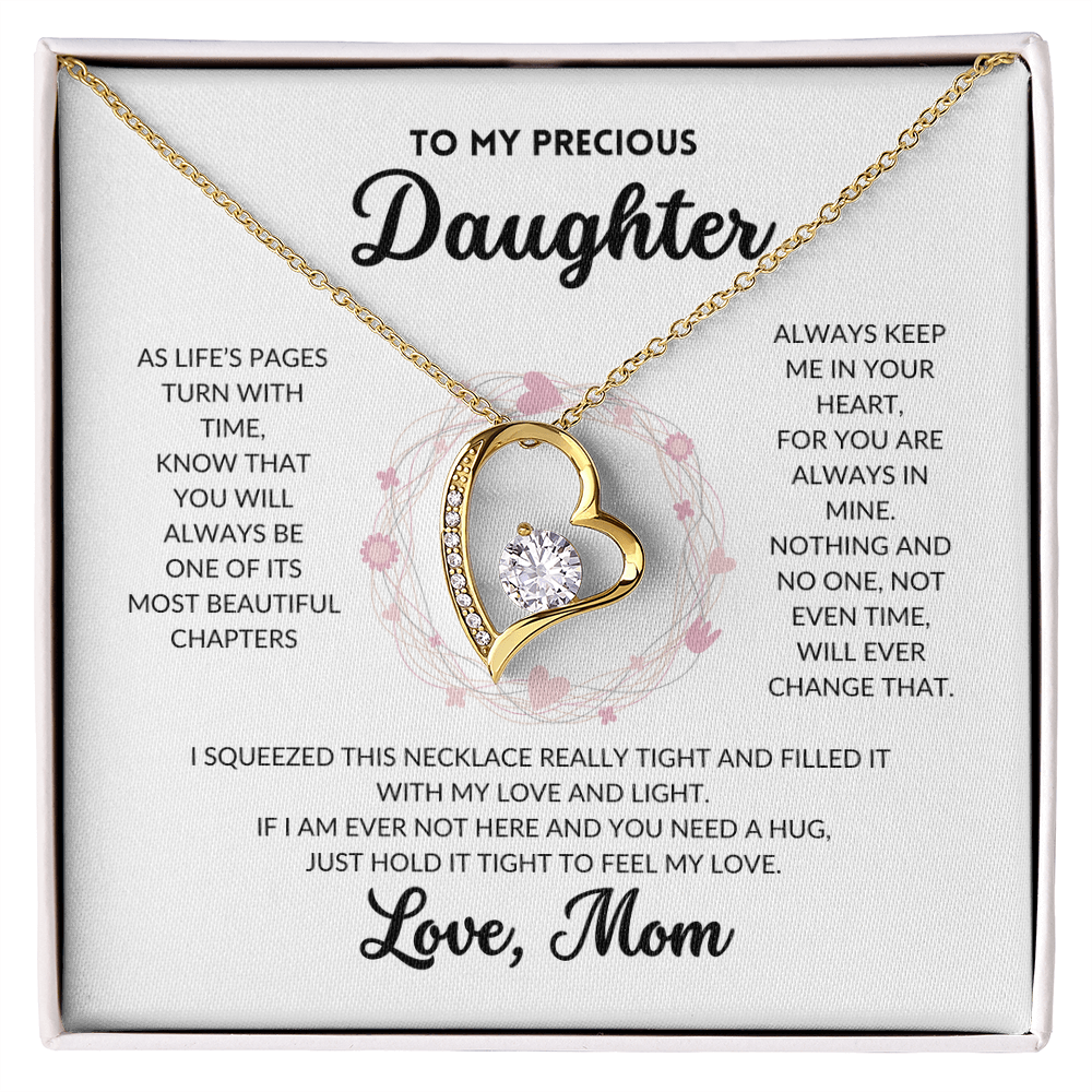 Eternal Love Necklace - To My Daughter, From Mom (White Background)