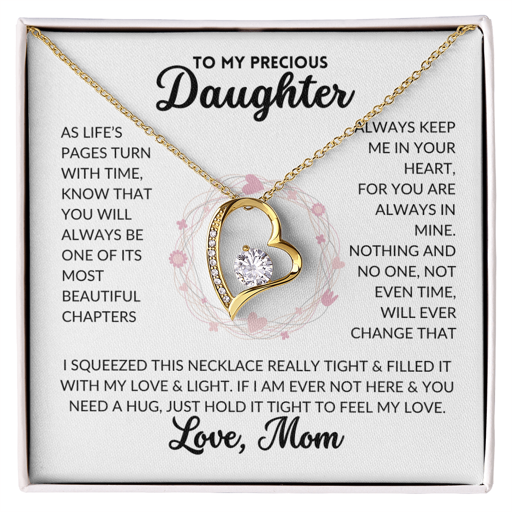 Forever Love Necklace - To My Daughter, From Mom (White Background)