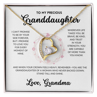 Eternal Love Necklace - To My Granddaughter, From Grandma (White Background)