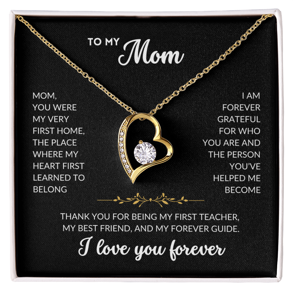 Forever Love Necklace - To My Mom (Black Background)