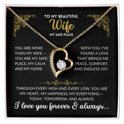 To My Beautiful Wife - My Safe Place (Black Background)