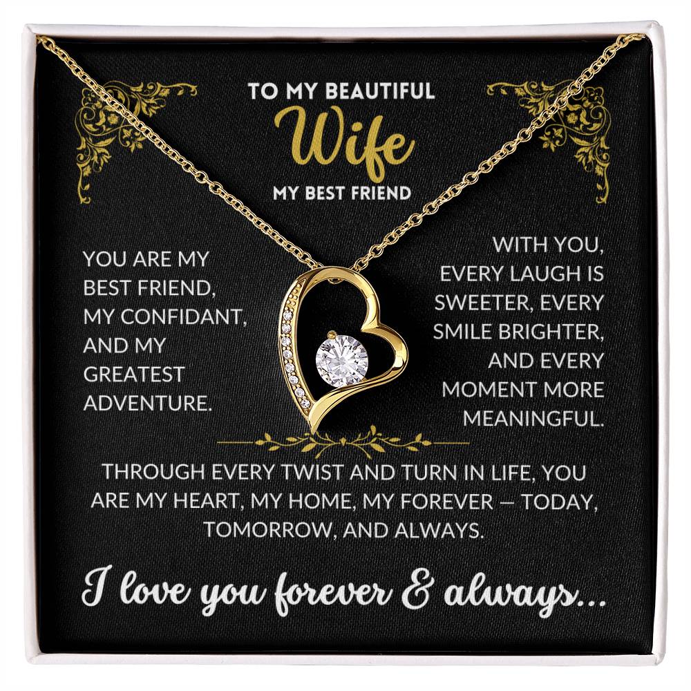 To My Beautiful Wife - My Best Friend (Black Background)