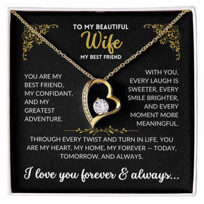 To My Beautiful Wife - My Best Friend (Black Background)