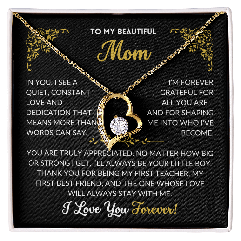 To My First Best Friend - To My Mom, From Son (Black Background)