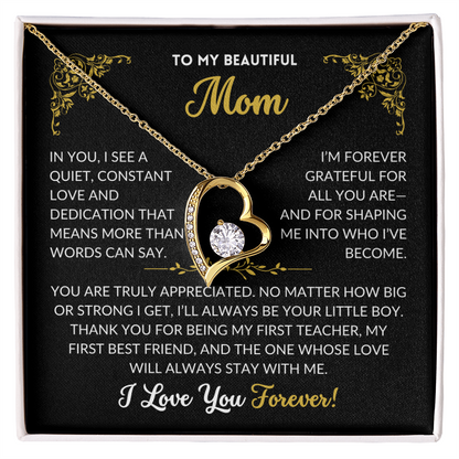 To My First Best Friend - To My Mom, From Son (Black Background)