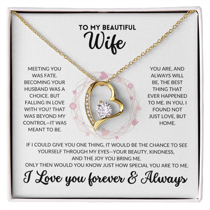 Eternal Love Necklace - To My Wife (White Background)