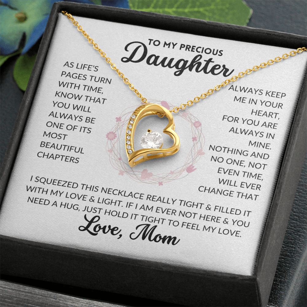 Forever Love Necklace - To My Daughter, From Mom (White Background)