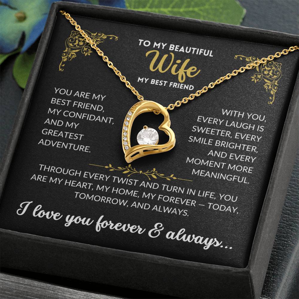 To My Beautiful Wife - My Best Friend (Black Background)