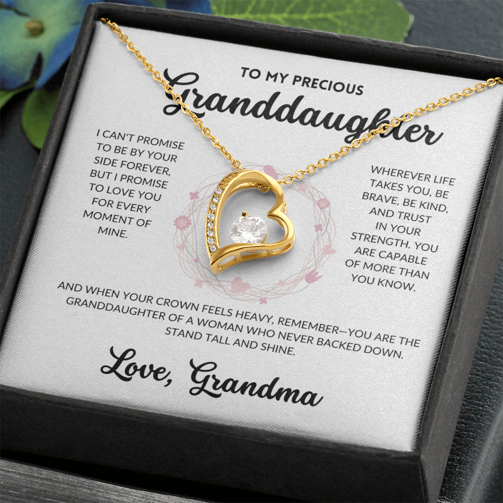 Eternal Love Necklace - To My Granddaughter, From Grandma (White Background)