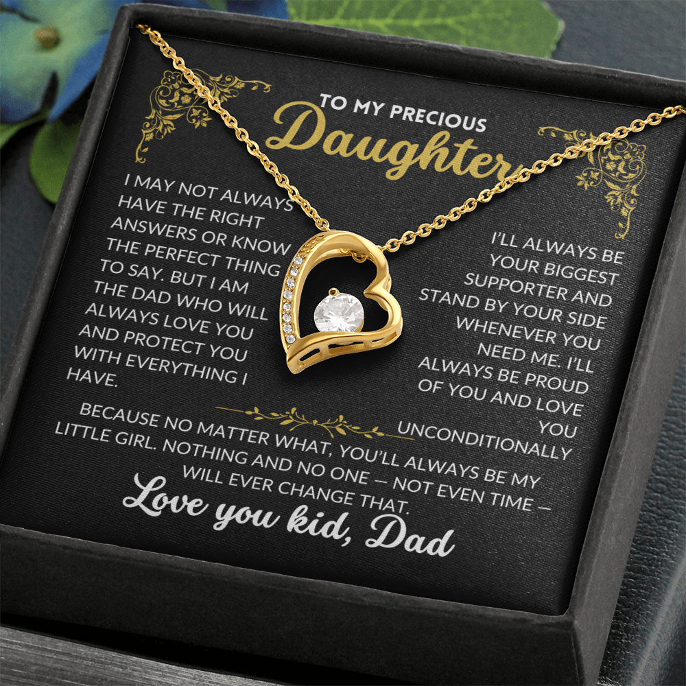 To My Precious Daughter - You'll Always Be My Little Girl (Black Background)
