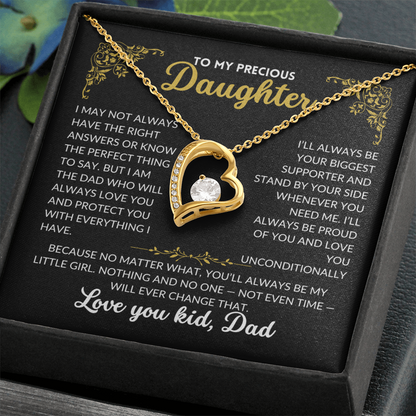 To My Precious Daughter - You'll Always Be My Little Girl (Black Background)