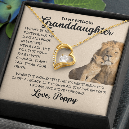 Forever Love Necklace - To My Granddaughter, From Poppy