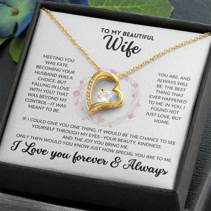 Eternal Love Necklace - To My Wife (White Background)