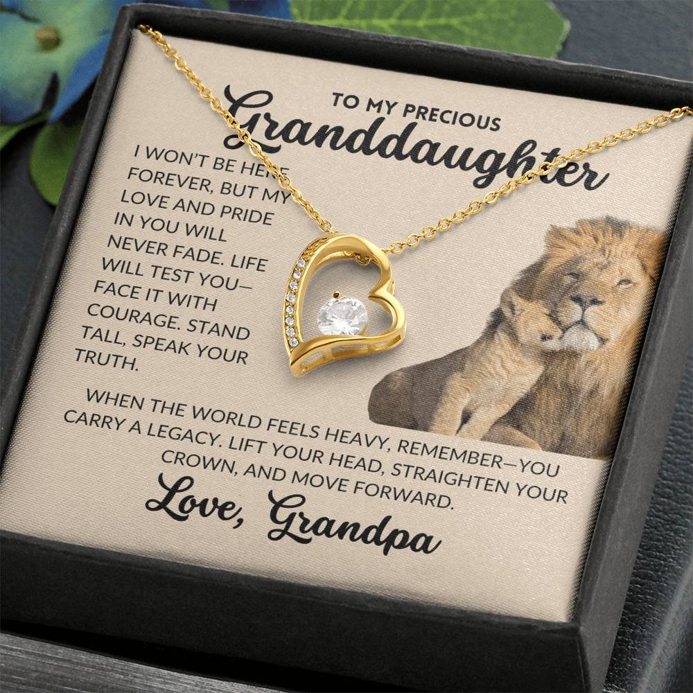 Forever Love Necklace - To My Granddaughter, From Grandpa