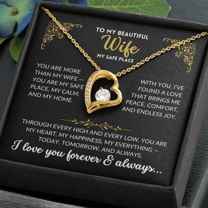 To My Beautiful Wife - My Safe Place (Black Background)