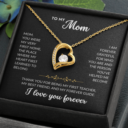 Forever Love Necklace - To My Mom (Black Background)