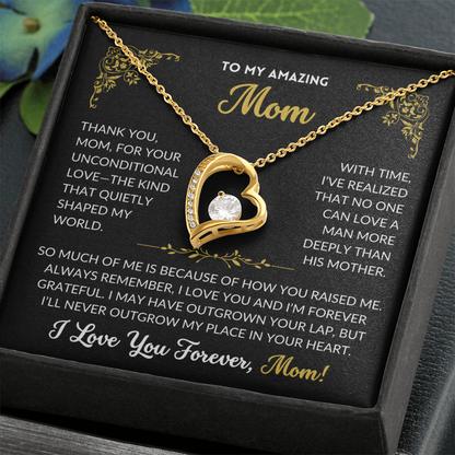 I Love You Forever - To My Mom, From Son (Black Background)