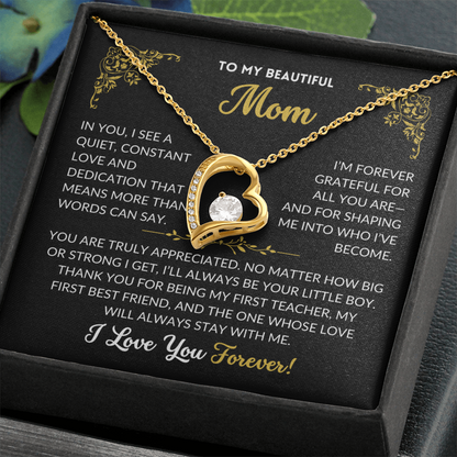 To My First Best Friend - To My Mom, From Son (Black Background)