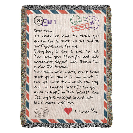 Letter To Mom - Heirloom Woven Blanket (Portrait)